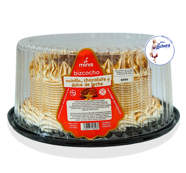 Bizcocho Combinado con Dulce de Leche