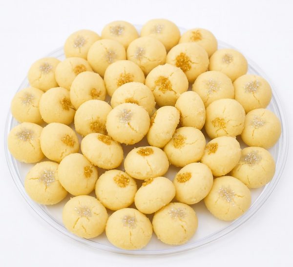 Mantecaditos (grajeas doradas y platadas)